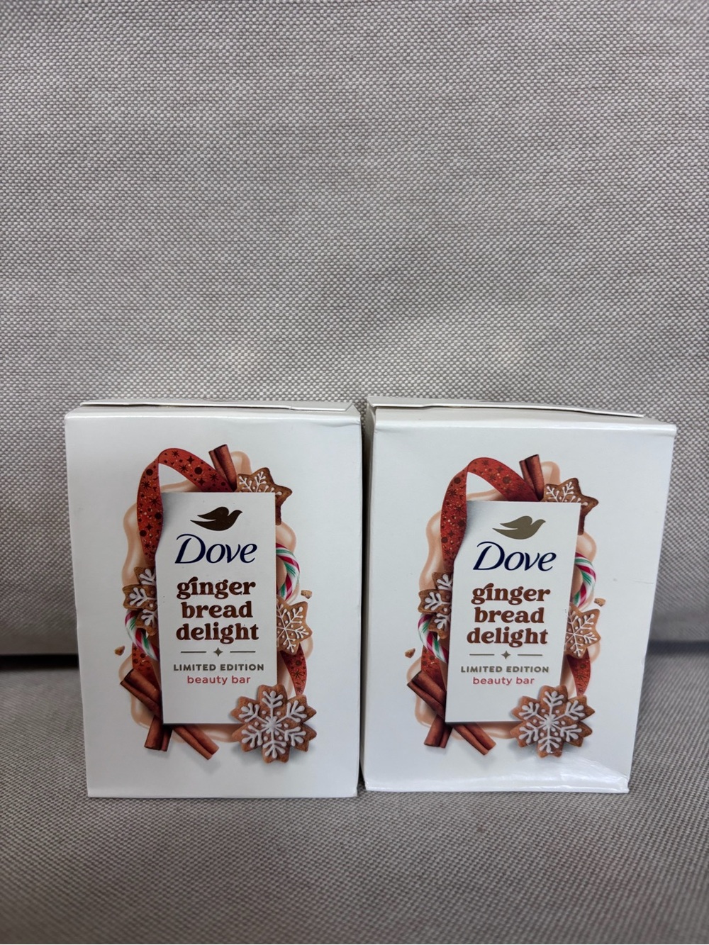 Dove Gingerbread Delight Limited Edition Beauty Bar soap pack of 2